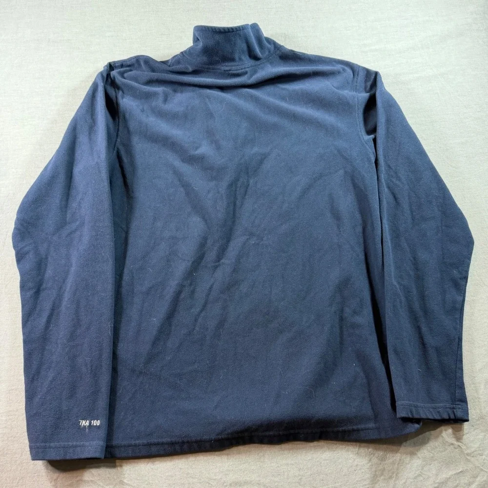 The North Face TKA 100 Fleece Pullover Mens Small Navy Blue Good 1/4 Zip Jacket